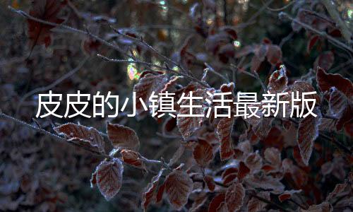 皮皮的小镇生活最新版