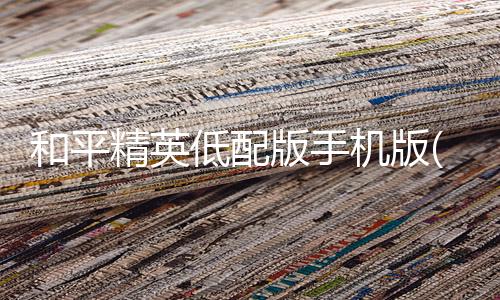和平精英低配版手机版(BETA PUBG MOBILE LITE)
