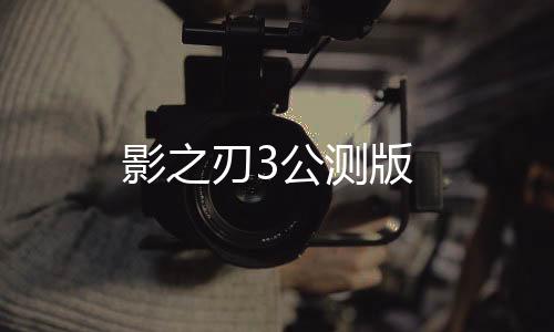 影之刃3公测版